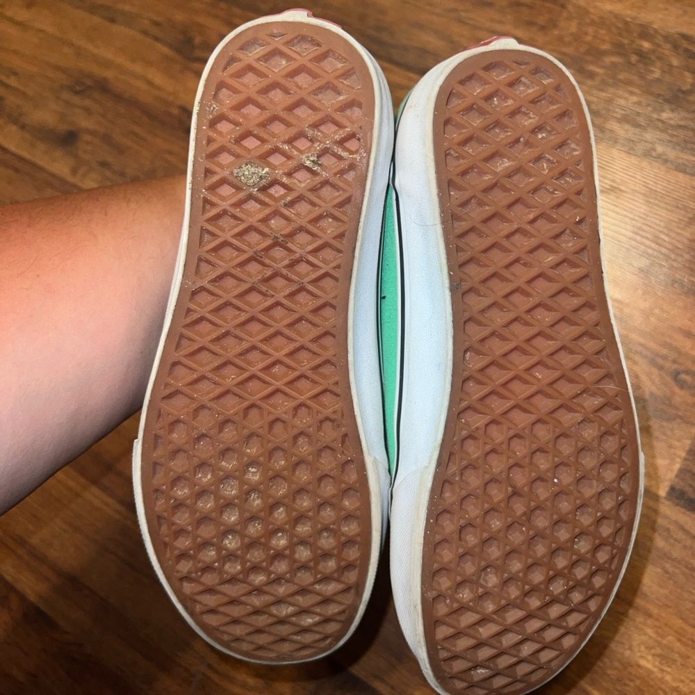 Vans Women’s Size 8 Kelly Mint Green Lace Up Unisex Sneakers - Picture 5 of 7